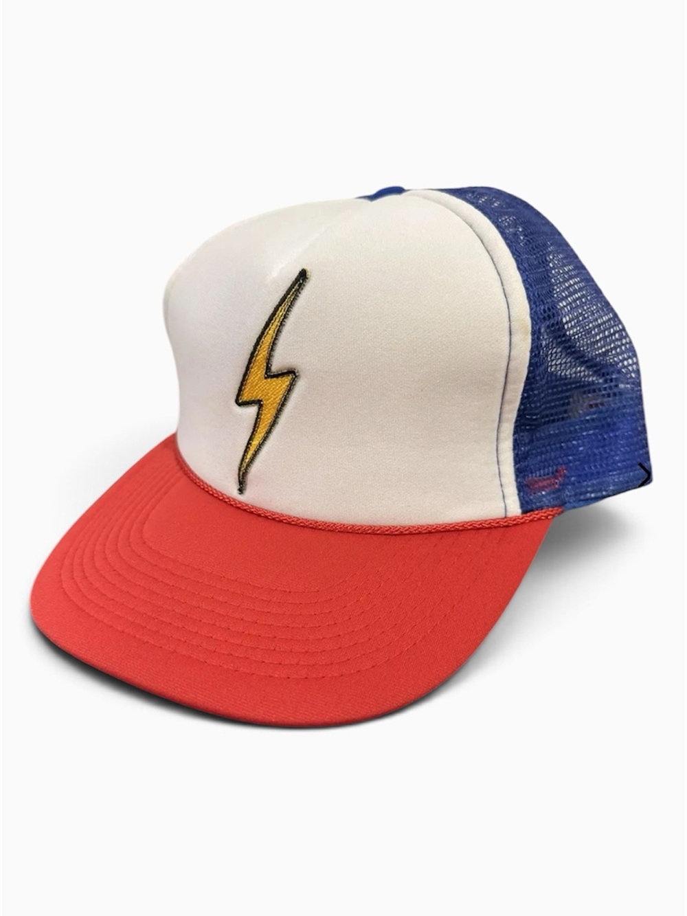 RARE Aviator Nation Vintage Bolt Trucker Hat Red Blue
